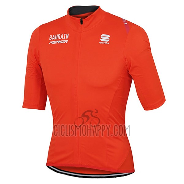 Bahrain Merida Cycling Jersey Bib Short 2017 Short Sleeve Orange